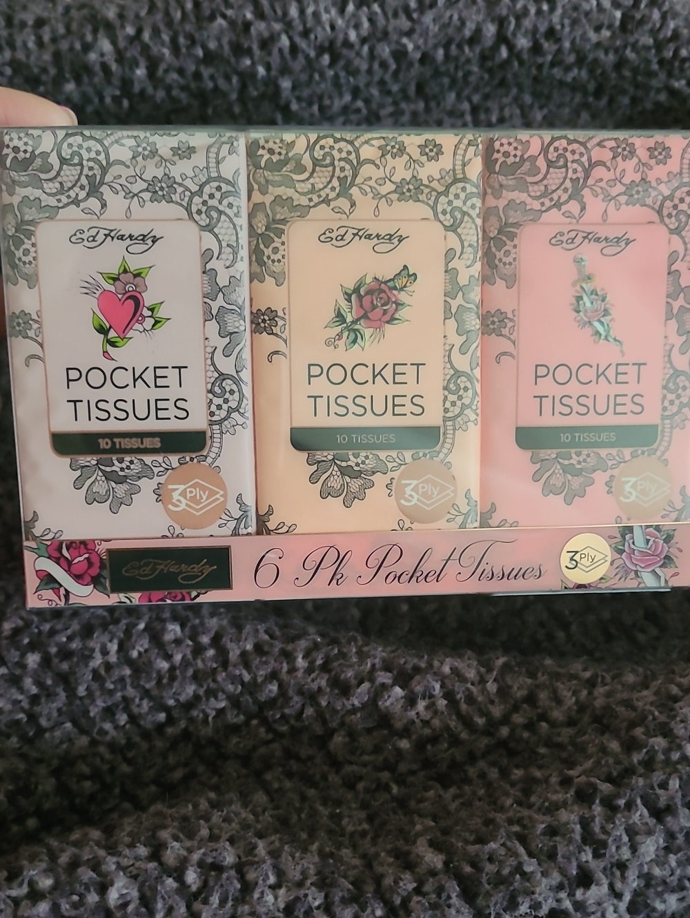 Ed Hardy 6 Pack Pocket Tissues -